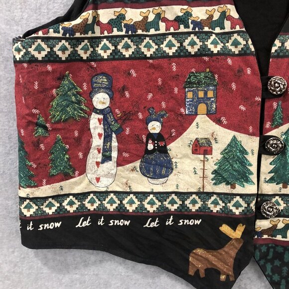 Ugly Christmas Vest homemade "Its A Winter Wonderland" Size M **NOT A SWEATER** - Picture 3 of 9